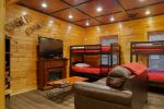 Lower Level Family Room with Electric Fireplace